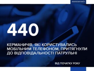 Від початку 2024 року патрульні Закарпатської області зафіксували численні випадки використання телефона за кермом.